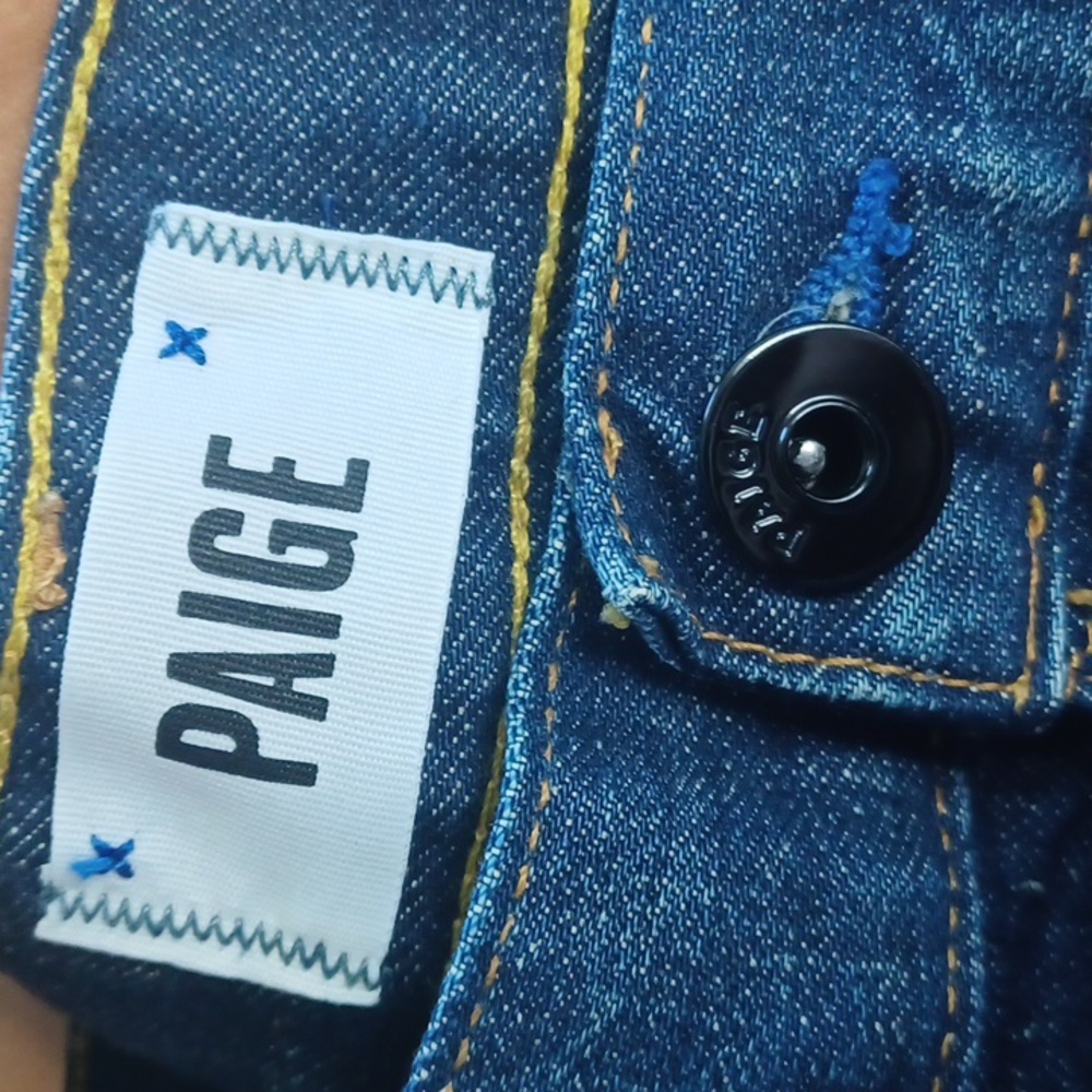 PAIGE Men's Jeans Size 32 X 33 Cut #20664 Shoreman Monica Indigo - Picture 2 of 13